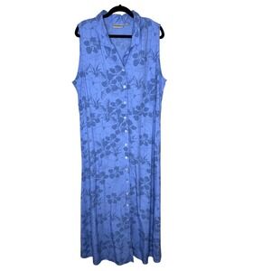 Original Island Sports Size 18‎ Dress Purple  Floral Full Length Sleeveless Maxi